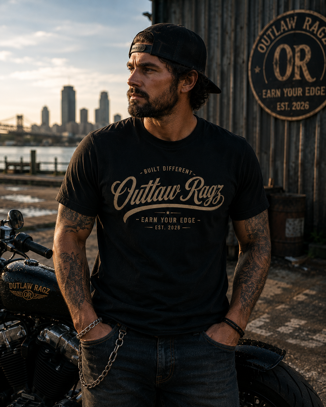 Outlaw Ragz Built Different Script Tee | Premium Vintage Logo Shirt