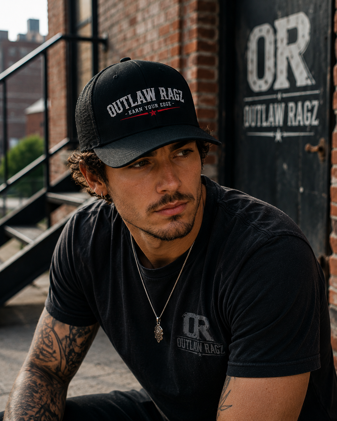 Outlaw Ragz Classic Trucker Hat | Earn Your Edge Snapback Cap