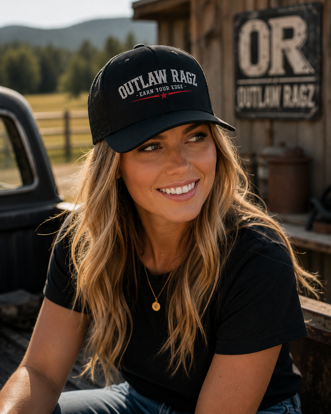 Outlaw Ragz Classic Trucker Hat | Earn Your Edge Snapback Cap