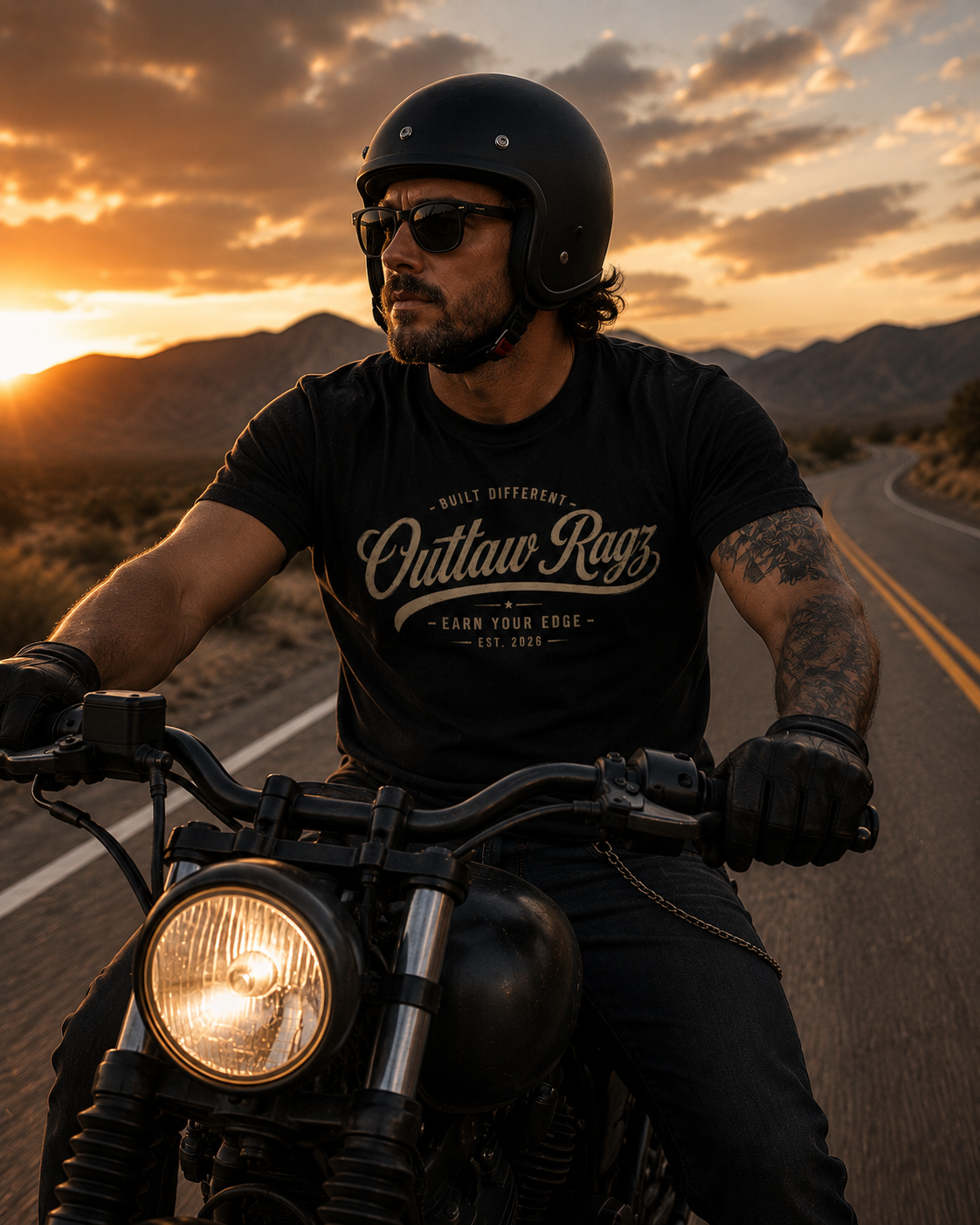 Outlaw Ragz Built Different Script Tee | Premium Vintage Logo Shirt