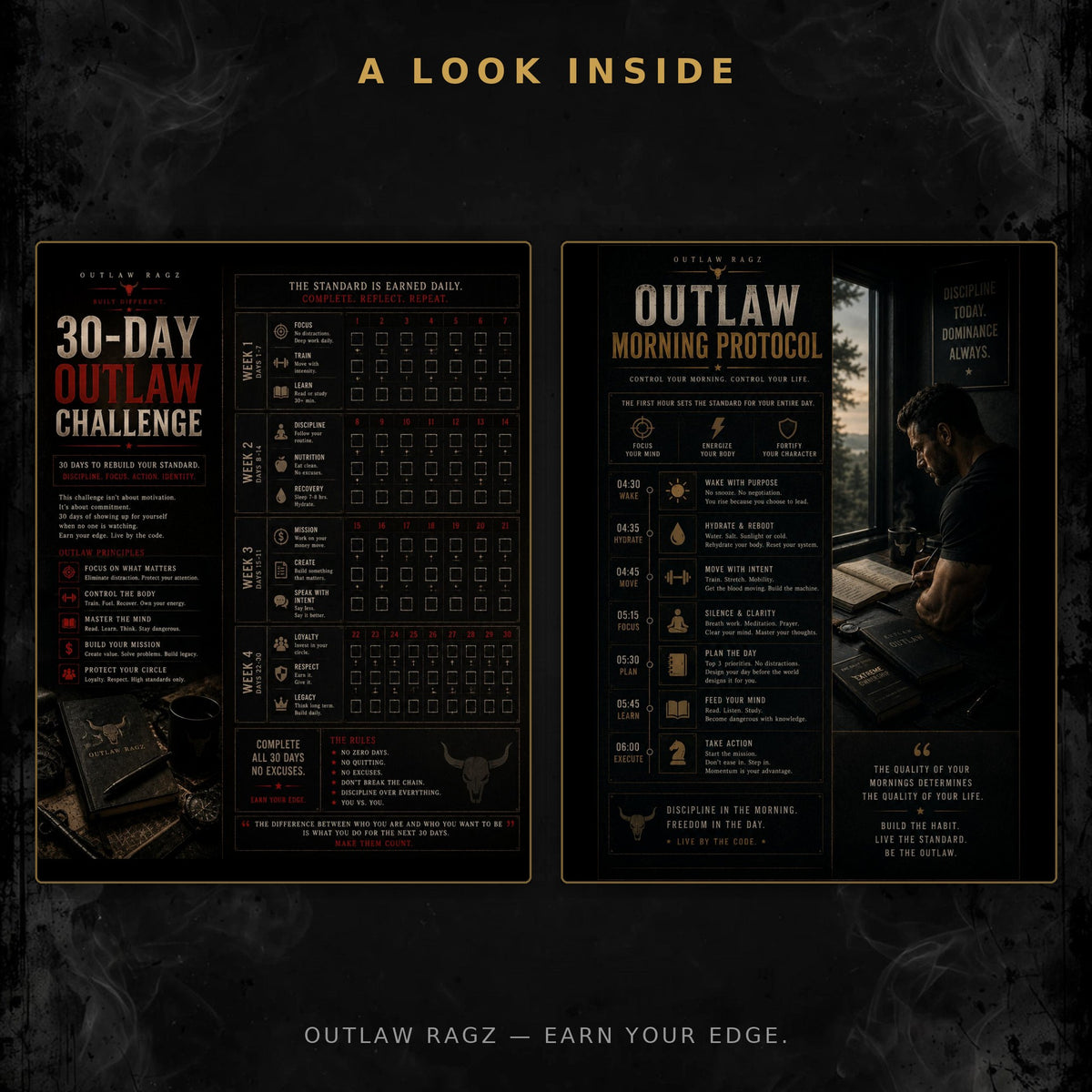 The Outlaw Playbook | Men's Discipline & Mindset Guide | Outlaw Ragz