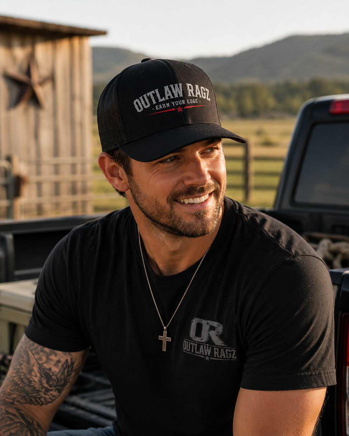 Outlaw Ragz Classic Trucker Hat | Earn Your Edge Snapback Cap