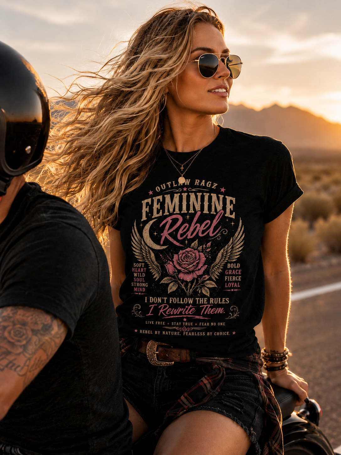 Outlaw Ragz Feminine Rebel | Women's Graphic T-Shirt