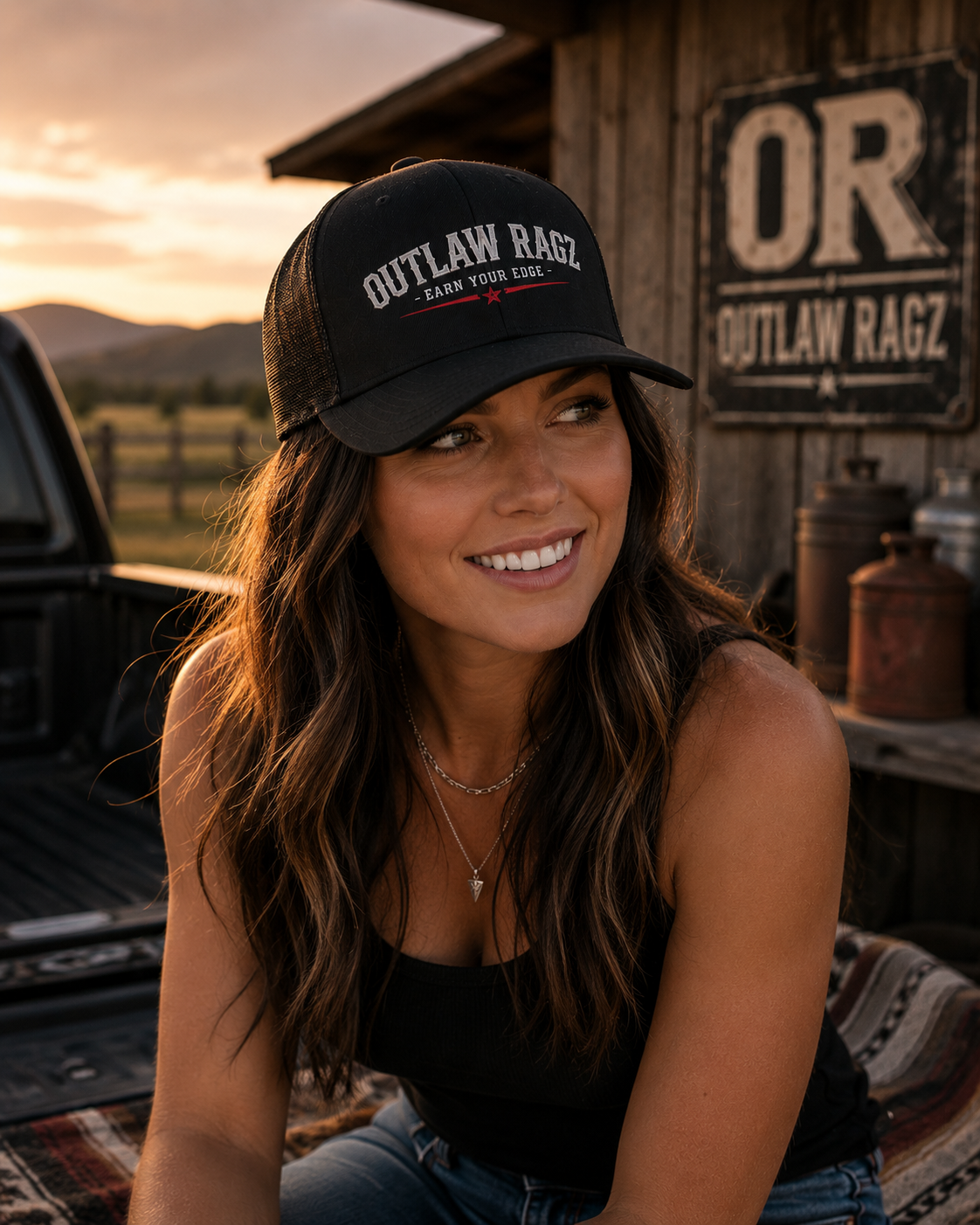 Outlaw Ragz Classic Trucker Hat | Earn Your Edge Snapback Cap