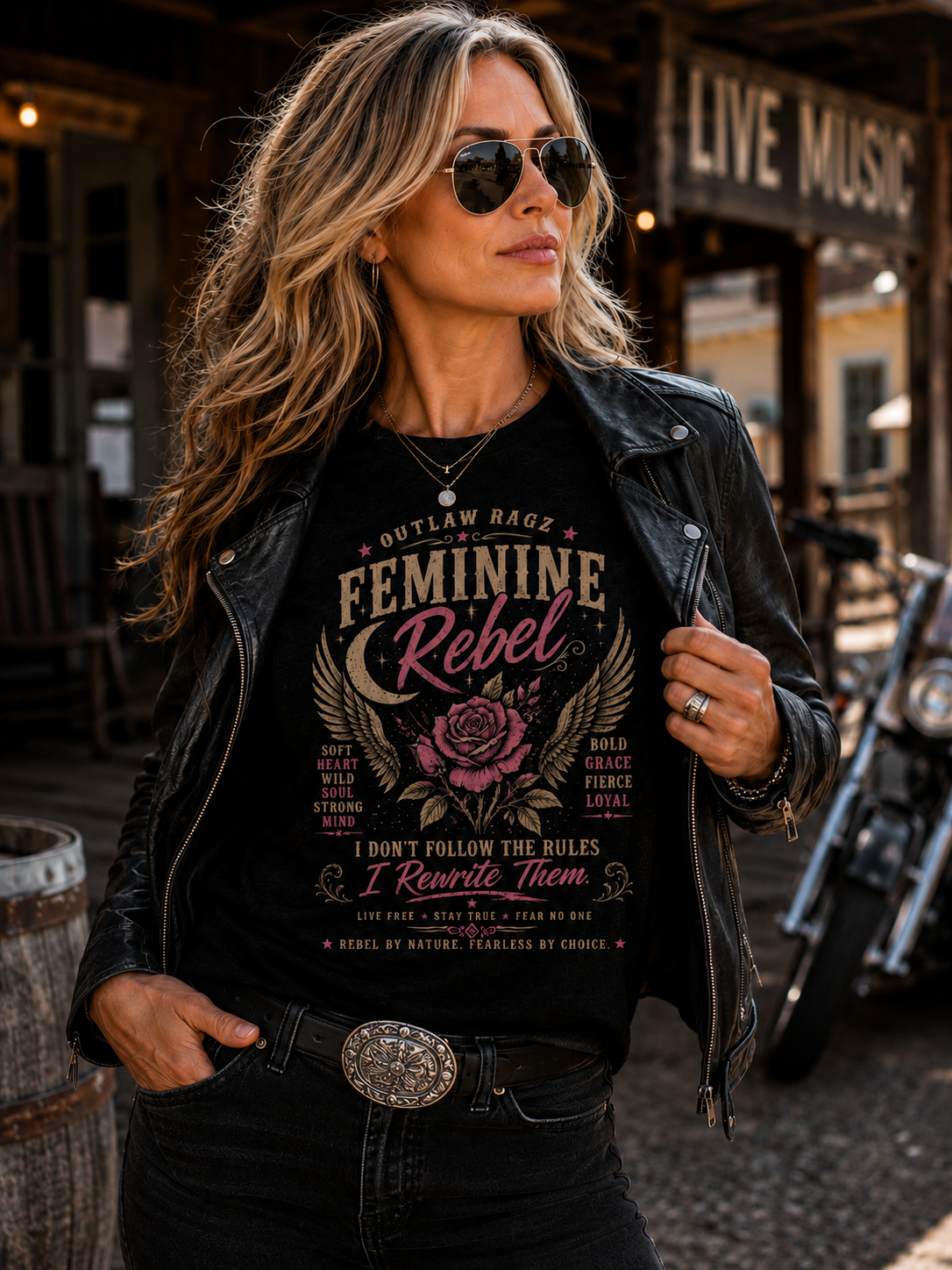 Outlaw Ragz Feminine Rebel | Women's Graphic T-Shirt
