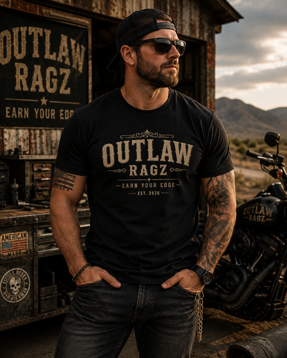 Outlaw Ragz Classic | Earn Your Edge Men's T-Shirt