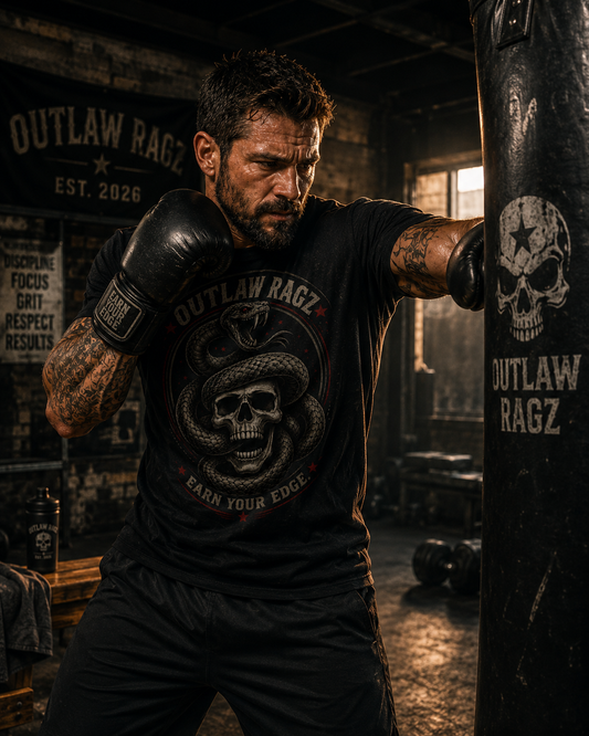 Snake & Skull Premium Graphic Tee – Earn Your Edge