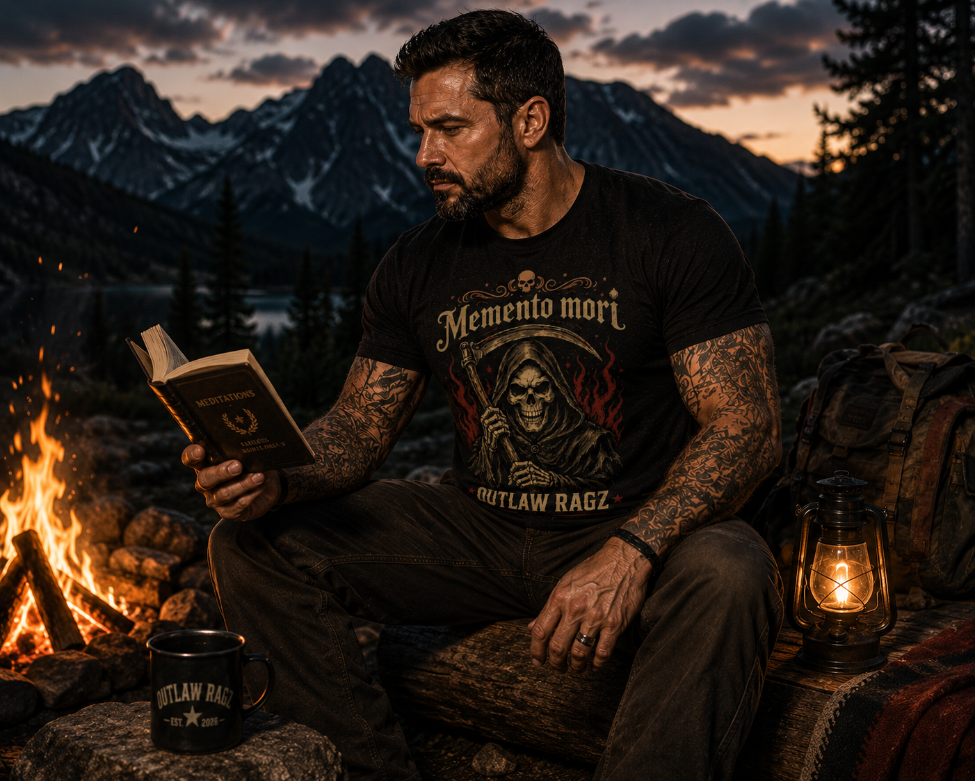 Memento Mori Premium Graphic Tee – Outlaw Ragz