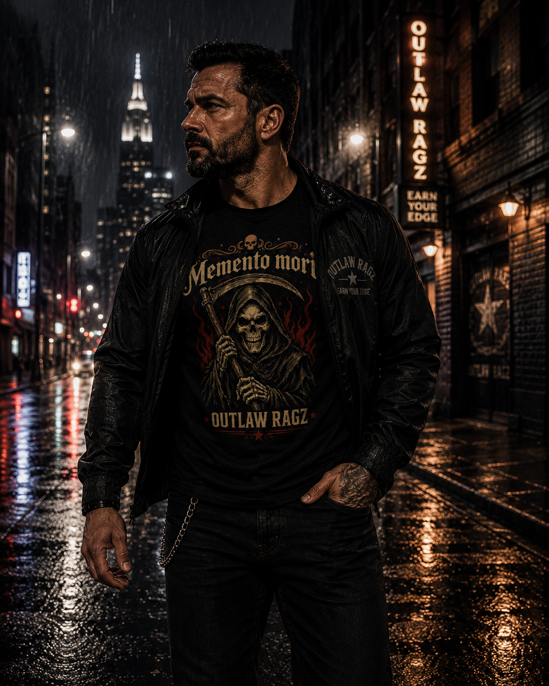 Memento Mori Premium Graphic Tee – Outlaw Ragz