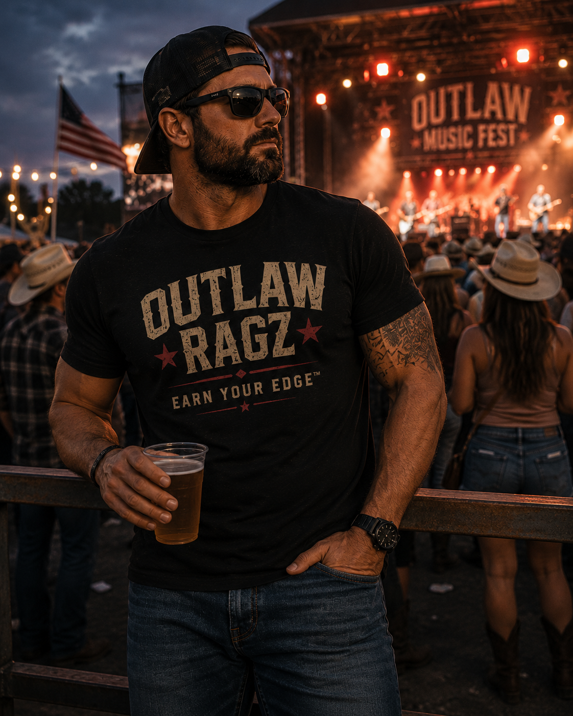 Outlaw Ragz Classic Logo Tee – Earn Your Edge
