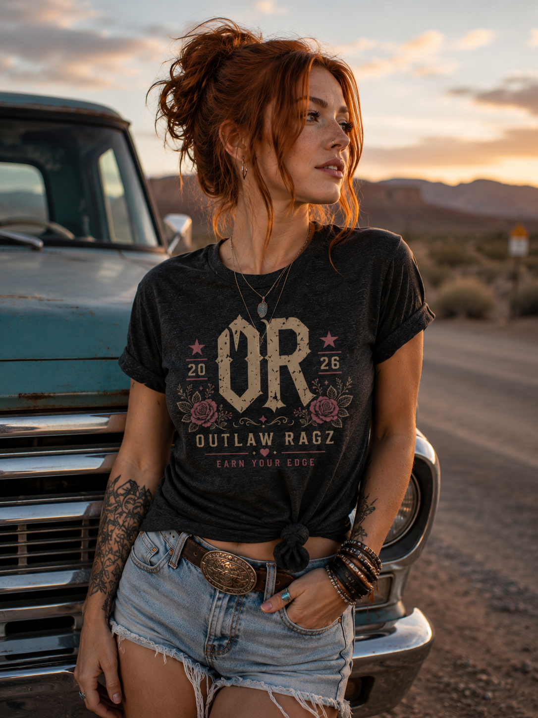 Outlaw Ragz Heritage OR | Earn Your Edge Women's T-Shirt