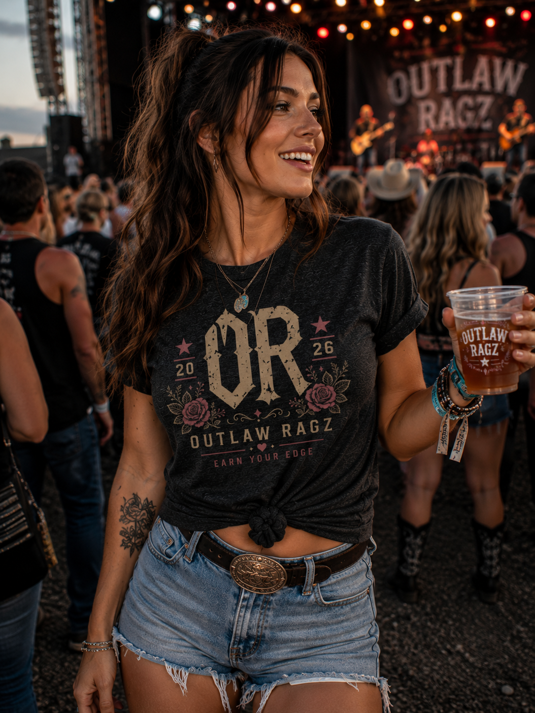 Outlaw Ragz Heritage OR | Earn Your Edge Women's T-Shirt