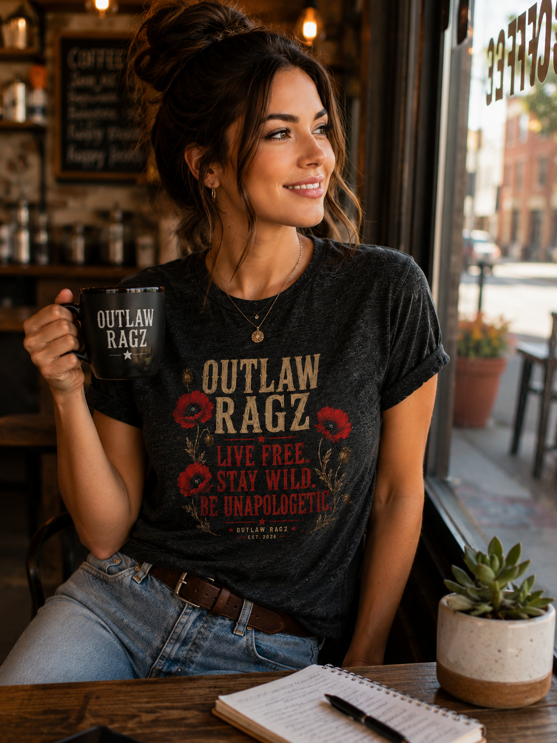 Outlaw Ragz Unapologetic | Live Free Women's T-Shirt